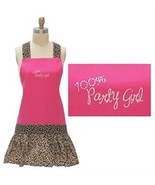 Kay Dee designs girlie apron 100% party girl pink &amp; animal print F2848 - $558.38 MXN