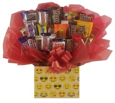 Emojis Chocolate Candy Bouquet gift basket box - Great gift for Birthday... - $59.99