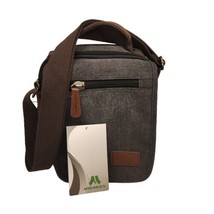 mygreen Unisex Canvas Crossbody Shoulder Bag Messenger Bag Work Bag Black - $21.29