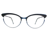 Lindberg Eyeglasses Frames 9838 Col. 115 Shiny Black Matte Bright Blue 5... - $296.99