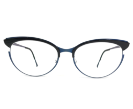Lindberg Eyeglasses Frames 9838 Col. 115 Shiny Black Matte Bright Blue 5... - £233.70 GBP