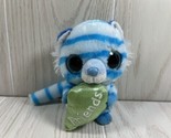 YooHoo &amp; Friends Aurora best friends half heart plush blue striped lemur... - $4.15