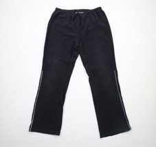 Vtg Y2K Adidas Womens L Distressed Spell Out Flared Wide Leg Fleece Sweatpants - £38.89 GBP