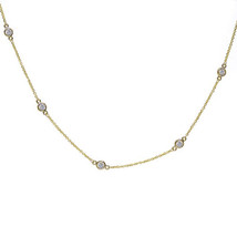 Authenticity Guarantee 
0.70 Ct. Tw. Round Diamonds By The Yard 14K Gold Neck... - £684.33 GBP