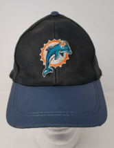 Miami Dolphins Drew Pearson NFL Leather Black Snapback Baseball Hat Cap ... - £20.93 GBP