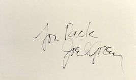 Joel Grey Autographed Hand Signed 3x5 Index Card Cabaret Dancer w/COA For Rick - £11.98 GBP