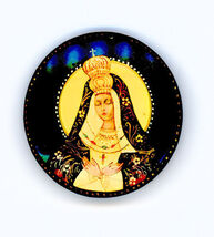 Broches Pintados A Mano Rusos De Santos Religiosos, María - $11.91