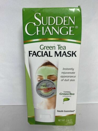 Sudden Change Green Tea Facial Mask 3.4oz Moisturize Antioxidants COMBINE SHIP - $6.29