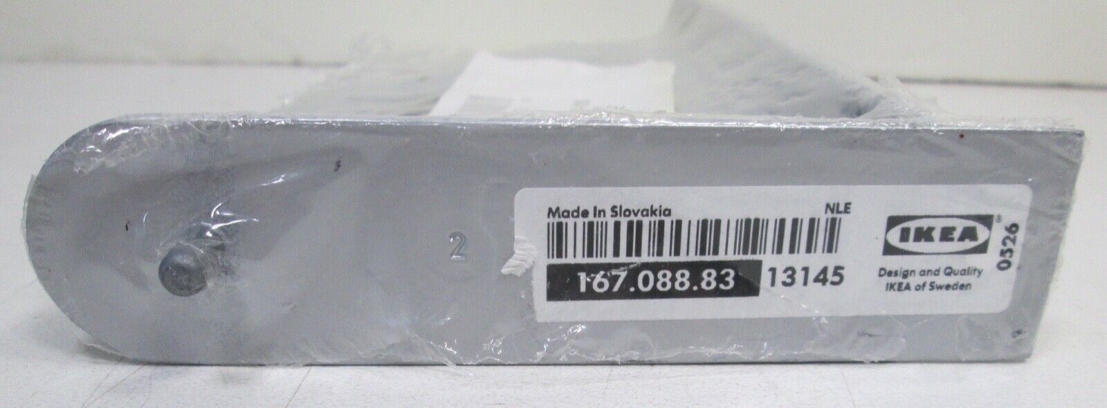 IKEA 6-3/4&quot; Gray Aluminum Frovi Shelf Bracket 167.088.83  - New - $8.54
