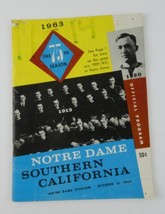 Notre Dame Southern California USC 1963 Official Program Football Vintage - £15.65 GBP