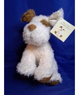 NWT Barnes &amp; Noble Dog Terrier Puppy Plush Cream White Brown Stuffed Ani... - £24.71 GBP