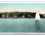 Boat on Water Near Southport Maine ME 1914 DB Postcard U8 - $3.91