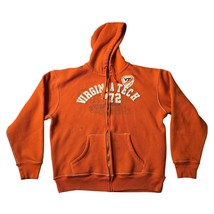 J. America VTG Virginia Tech Orange Sherpa Zip L Long Sleeve Hoodie Men&#39;... - $65.00