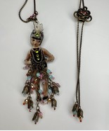 Michal Negrin Romantic NECKLACE Crystals old collection 3D GIRL - $1,888.10 MXN