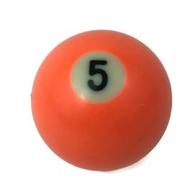 Vintage # 5 FIVE Replacement POOL BILLIARD BALL 2 1/4&quot; Used ORANGE Solid... - £11.64 GBP