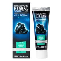 Brush Buddies Herbal Toothpaste with Activated Charcoal, Whitening Tooth... - $3.99