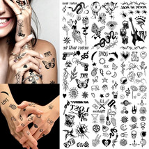 10pcs Small Temporary Tattoos Fake Love Body Art Stickers Dark Rose Spid... - €13,06 EUR