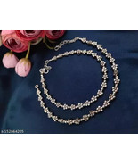 Indian Gold Plated Anklet Payal Pajeb Wedding Bridal Kundan Moti Jewelry... - $389.00 MXN