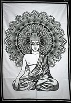 INDACORIFY Meditating Buddha Poster, Hippie Wall Hanging, Cotton Psychedelic Yog - £9.61 GBP