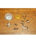 VTG ANTQ JUNK DRAWER ORIENTAL BUTTON CUPID IRISH CROSS PIPE ELK CAMEO PI... - $76.75