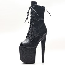 Gothic Fetish Pole Dancer Stripper Clubwear Sexy High Heel Ankle Boots - £105.33 GBP