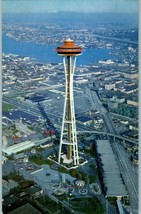 Aerial View Postcard Seattle Space Needle Seattle, Washington - £6.95 GBP