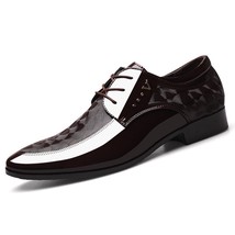 2022 Autumn New Men&#39;s Business Leather Shoes Pointed Toe Lace-up Leisure Dress S - £37.77 GBP