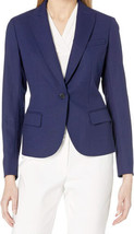 Anne Klein Womens One Button Blazer Size 16 Color Navy - £93.08 GBP