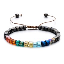 Sparking Mixed Glass Crystal Bracelet Rainbow Style Fashion Shinning Charm Brace - £10.30 GBP