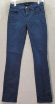 J Brand Jeans Women&#39;s Size 25 Blue Denim Cotton Flat Front Mid Rise Skinny Leg - £14.45 GBP