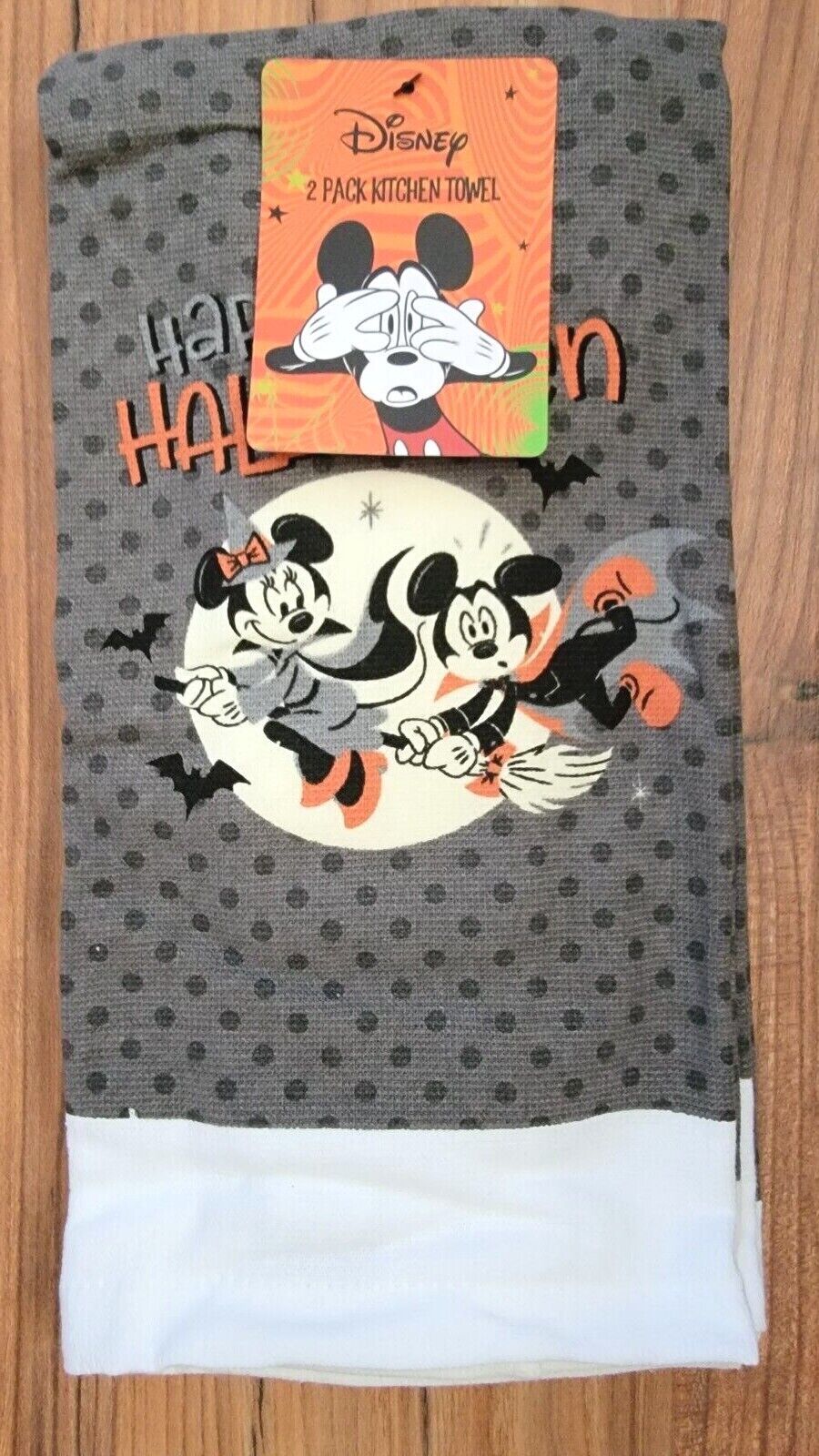 HALLOWEEN Kitchen Towels 2 Pack PEANUTS OR MICKEY MOUSE You Pick NEW WITH TAG - $18.99