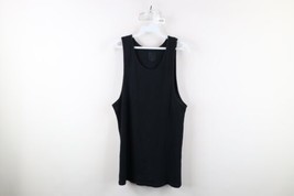 Vintage Streetwear Mens XL Distressed Ribbed Knit Wife Beater Tank Top Black - £23.26 GBP