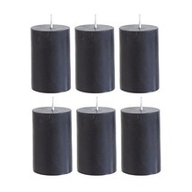 6 Black Pillar Candles for Rituals/Healing Purposes: 2x2 Inch,Unscented Elegance - £19.92 GBP