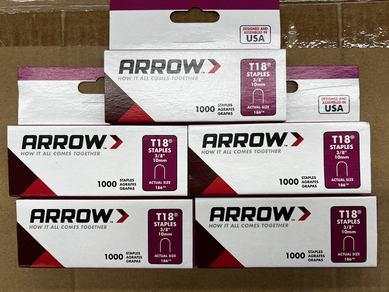 5000 Ct Arrow Cable STAPLES 186 T18 3/8" 10mm (5000 Staples) Staple Gun Staples