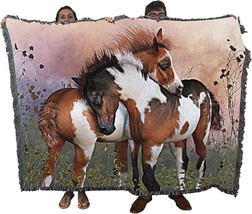 Horse Lover Gift Tapestry Throw Woven From Cotton - Made In The Usa - A Good - £71.11 GBP