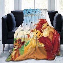 Atgzfdr Ultra Soft Simba The King Lion Blankets Warm Funny Cooling Fits, Black - £27.50 GBP