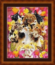 CATS - pdf cross stitch chart Original Artwork ©  Steven Michael Gardner - $12.00