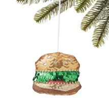 Holiday Lane Foodie Spirits Sequined Hamburger Ornament New - £7.72 GBP
