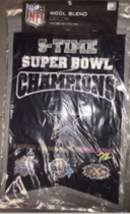 Dallas Cowboys 5-Time Super Bowl Champions Embroidered Wool Banner 14” X... - £35.43 GBP