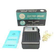 VTG Electro Brand 10 Transistor Radio Model 1067 Original Box Earpiece And Case - $39.59