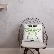 YODA BEST DAD, Yoda Pillow, Yoda Throw Pillow, Star Wars Pillow, Funny Gift for  - £20.01 GBP
