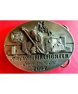 AMERICAN FIRE FIGHTERS Limited COMMEMORATIVE BELT BUCKLE SISKIYOU 2002 - $33.78 CAD