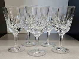King Edward by Gorham Crystal 6 Oz. Wine Glasses 6&quot;H Set of 5 - £91.39 GBP