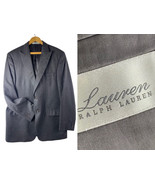 Ralph Lauren 44 Long Cashmere Wool Overcoat Blazer Jacket Mens Gray 44L EUC - £74.35 GBP