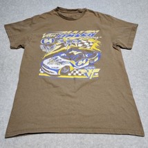 Van Halen Racing Brown Graphic T Shirt Mens Size Medium Nascar Rock 80s - $19.85 CAD
