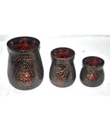 Hallmark Set of 3 Glass Tea Light Candle Holders with Faux Copper Finish - £27.40 GBP