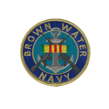 Brown Water Navy W/VIETNAM Ribbon Patch - Color - Veteran Owned Business - £4.79 GBP