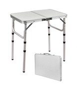 RedSwing Small Folding Table Foldable Adjustable Portable Aluminum Camping Table - $30.99