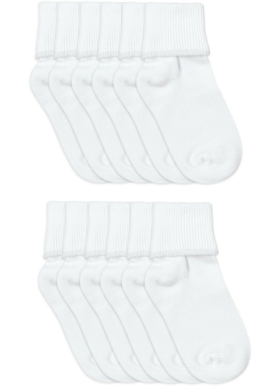 6 Pairs Jefferies Socks Womens 70% Cotton Turn Cuff Crew Slouch Socks Seamless