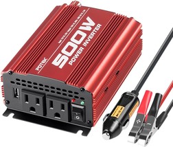 Potek 500W Car Power Inverter Dc 12V To Ac 110V With 2Ac Outlets And 2A Usb - $51.92